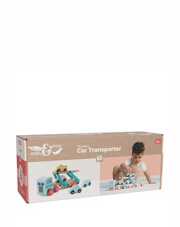 TP Owl & Fox Wooden Car Transporter