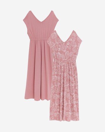 JD Williams (2 Pack) Value Maxi Nighties Shell Print