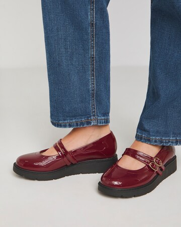 Chewy Low Wedge Mary Jane Shoe Extra Wide EEE Fit
