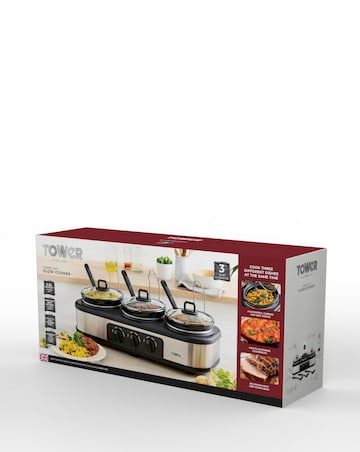 Tower T16015 3 x 1.5 Litre Pot Slow Cooker