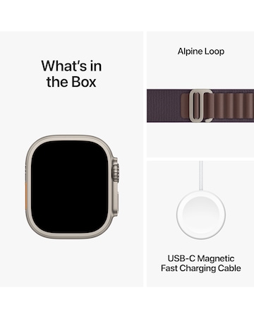 Apple Watch Ultra 2 Cellular 49mm Titanium Case with Indigo Alpine Loop - Large