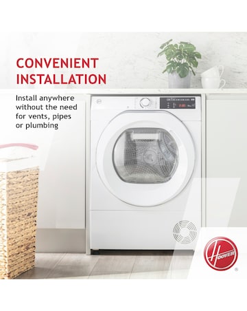 Hoover H-Dry 300 HLEH8A2DE WiFi Connect 8kg Heat Pump Tumble Dryer White Install