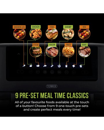 Tower T17151 Vortx Vizion Dual 8L Basket Digital Air Fryer