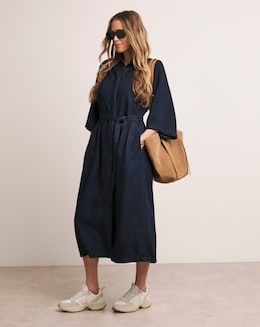Anthology Indigo Shirt Denim Dress with Tencel TM Lyocell