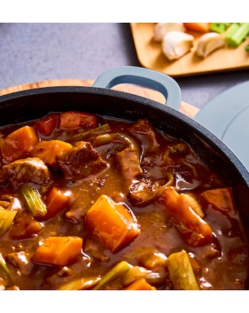 Morphy Richards Cast Aluminium 24cm Blue Casserole Dish