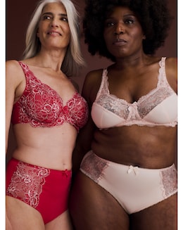 Pretty Secrets (2 Pack) Ella Lace Full Cup Wired Bras (C-H) Pink Multi