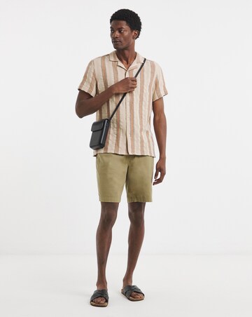 Reg Length Pointelle Revere Collar Shirt