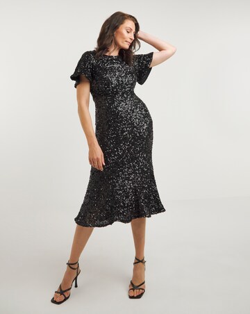 Joanna Hope Sequin Midi Dress