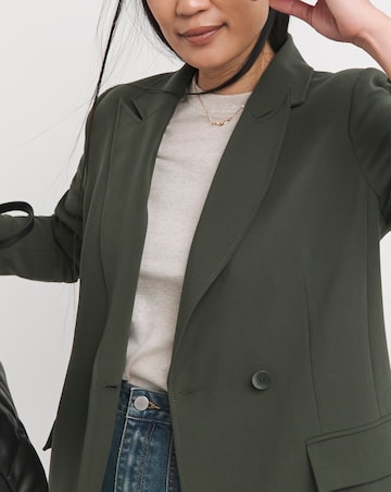 Olive Relaxed Single Breasted Blazer