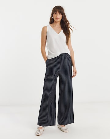 V Neck Woven Vest