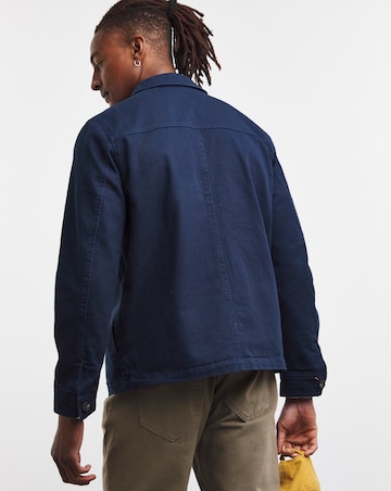 Navy Cotton Pocket Jacket