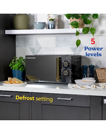 Russell Hobbs Groove 17 Litre Manual Microwave Black