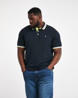 Jack &amp; Jones Premium Paulos Tipped Polo - Navy