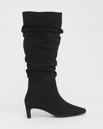 Anthology Artemis Ruched Suede Boots - Extra Wide Fit (EEE) & Super Curvy Calf