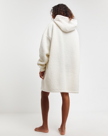Supersoft Borg Oversized Hooded Lounge Dress