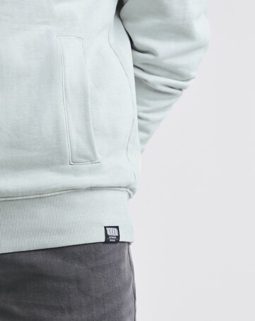 Union Garment Dyed Relaxed Fit 1/4 Zip Sweat- Steel Blue
