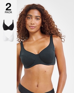 Slimma 2 Pack Cotton Wired Full Cup Bras B-G