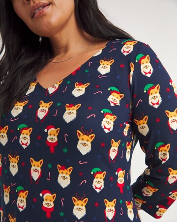 Joe Browns Christmas Corgi Jersey Tunic