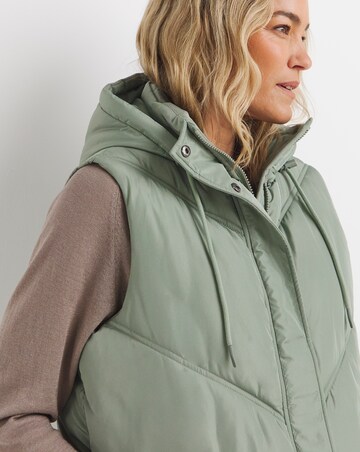 Green Longline Gilet