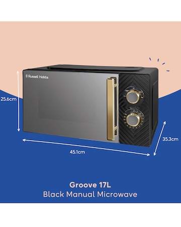 Russell Hobbs Groove 17 Litre Manual Microwave Black