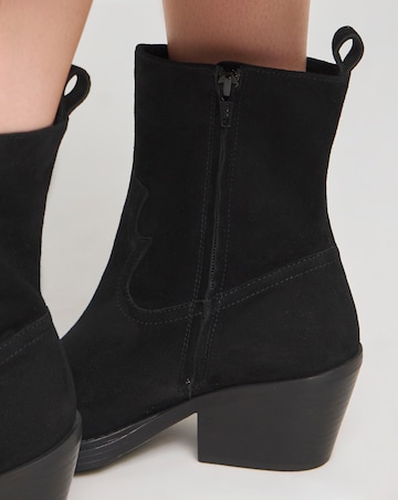 Rayla Suede Western Ankle Boots - Extra Wide Fit (EEE)