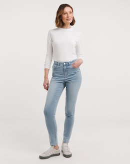Light Blue High Waist Super Soft Slim Leg Jean