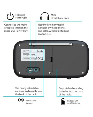 VQ Dexter DAB/FM Radio - Walnut