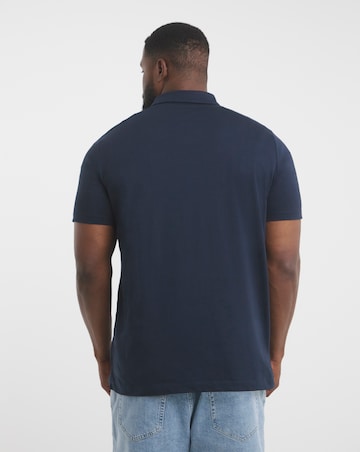 Pure Cotton Jersey Polo Long Length- Navy