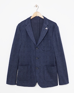 Check Knitted Suit Jacket Regular