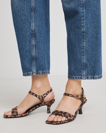 Neva Barely There Kitten Heel Two Part Sandals - Extra Wide Fit (EEE)