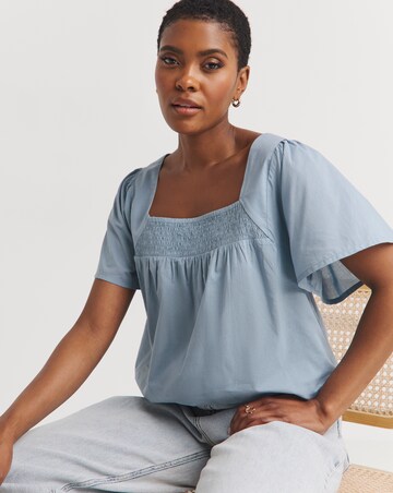 Cotton Square Neck Top