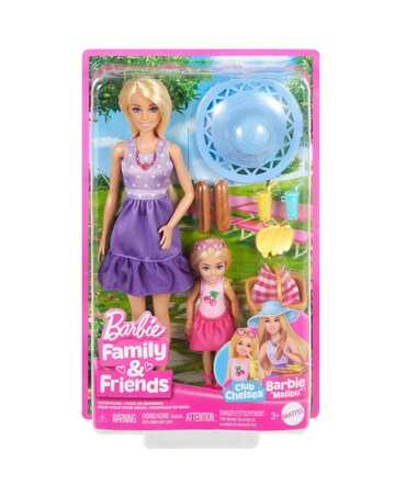 Barbie Family & Friend Malibu and Chelsea Dolls 2 Pack