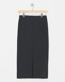 Stretch Poplin Pencil Skirt