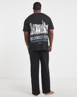 Jack &amp; Jones Bushwich Back Graphic T-Shirt - Black