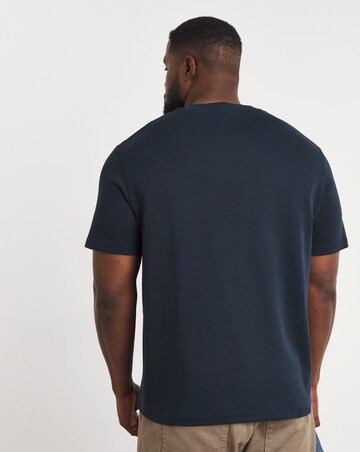 Relaxed Fit Interlock T-Shirt- Navy