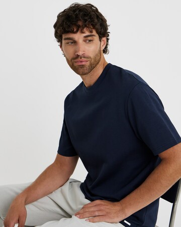 Folio Heavyweight Interlock T-Shirt-Navy