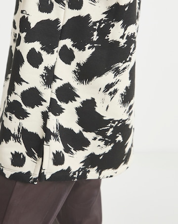 Cow Print Longline Sweatshirt