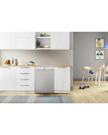 Indesit D2F HK26 S UK Full Size Dishwasher 14 Place Settings Silver + Install