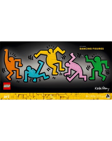 LEGO Art Keith Haring Dancing Figures Living Room Decor and Building Set 31216