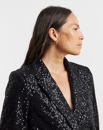 Black Sequin Blazer