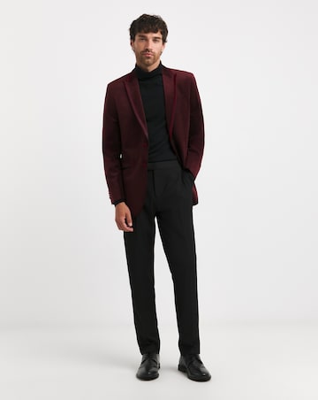 Velvet Satin Lapel Blazer Regular