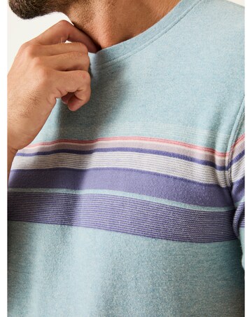 Fatface Jacquard Chest T-Shirt - Ice Blue
