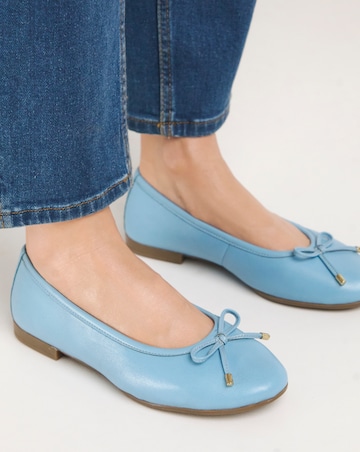 Eliza Basic Leather Ballerina Wide E Fit