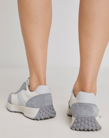 Akira Suede Retro Runner Trainer - Wide Fit (E)