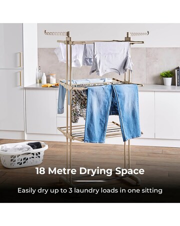 Tower 3 Tier Garment Rack Latte