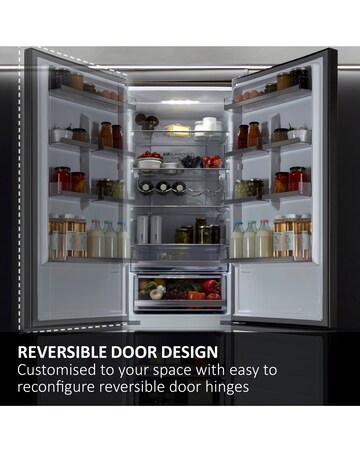 Haier Combi Series 5 HDPW5618DWPK 60/40 No Frost Fridge Freezer - Silver