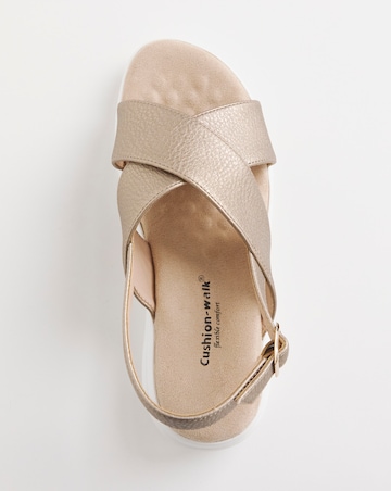 Cushion Walk Bronze Crossover Sandal- Extra Wide Fit (EEE)