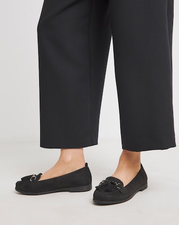 Simply Be Tampa Low Cut Tassel Loafers Extra Wide EEE Fit
