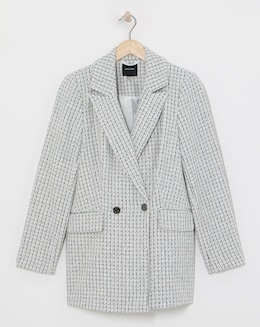 Easy Double Breasted Boucle Blazer
