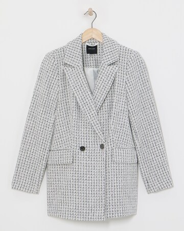 Easy Double Breasted Boucle Blazer
